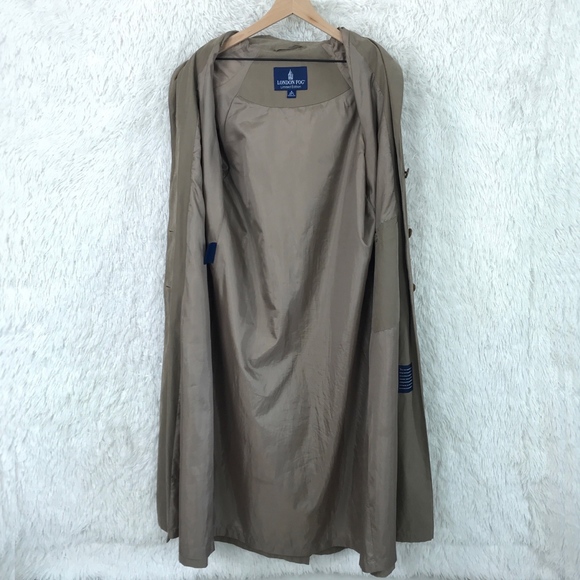 SOLD Hooded Trench Coat Long Brown London Fog - Picture 5 of 8